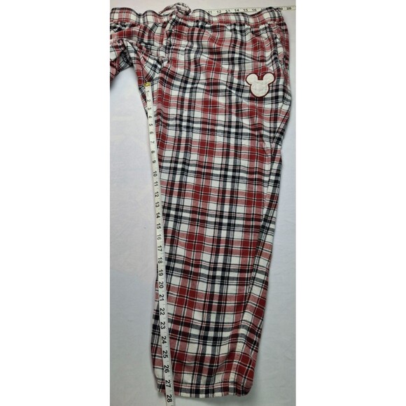 Disney Mickey Mouse Logo Plaid Pajama Draw String Pants Womens Size XXL - Picture 4 of 8